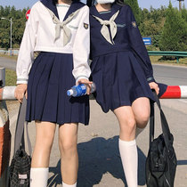 (Send-to-triangle towels High) Feet-Feet JK Uniform Spring Autumn Suit School for 100 Ride Long-sleeved Sailor