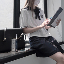 (Nanlene Womens High) Feet-Feet Original Korean-Style Uniformed Sailor Serving Half-Body Dress