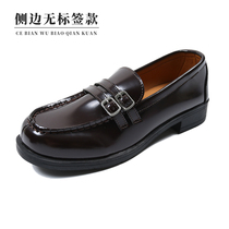 Spot (C minor adjustment 3 5CM heel high) Feet-Feet Original JK Uniform Shoes 100 lap low heel womens shoes leather shoes