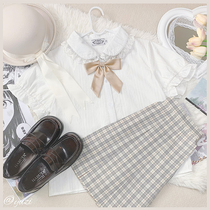 (little soft sugar) feet between feet JK original uniform Soft girl Lolita Summer short sleeve shirt