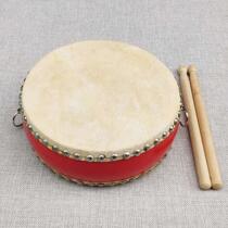 6 Buddhist temple 6 inch flat drum buffalo buffalo leather hand drum 8 inch waist drum percussion drum red drum monastery court instrument