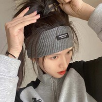 Knitting sports hair hair tied autumn and winter hair hoops width width beam hair band men wear cool daily