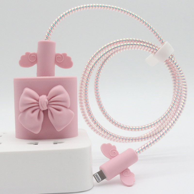 iphone13 12 suitable for Apple mobile phone 11pro charger head protective sleeve 20W Quick charging data line winding rope line