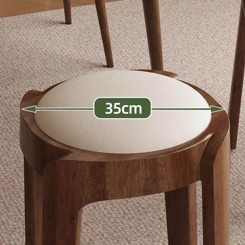 Solid Wood Stool for Home Use, Stackable Bench, Dining Table Round ...