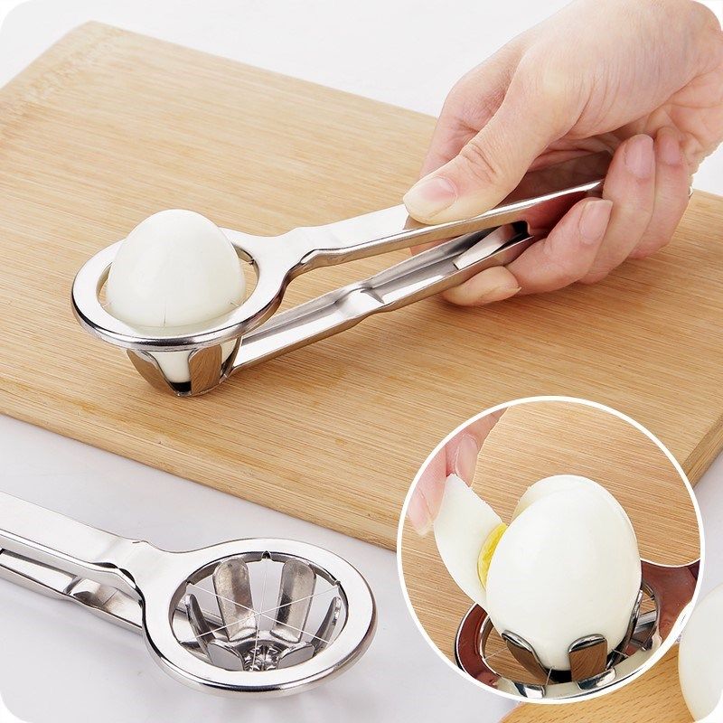 304 stainless steel egg splitter household egg - cutting egg - sharpener with egg - cutting chip