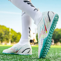 Cristiano Ronaldos new high-top football shoes for men and women with broken nails FG long nails for children and teenagers sneakers adult professional training shoes