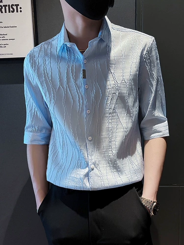 Летняя тонкая рубашка, однотонная шелковая трендовая футболка, изысканный стиль