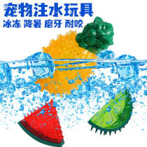 Dog toy pet sound bite-resistant rubber small and medium-sized dogs to relieve boredom and cool down water-filled frozen chewable rubber watermelon pineapple