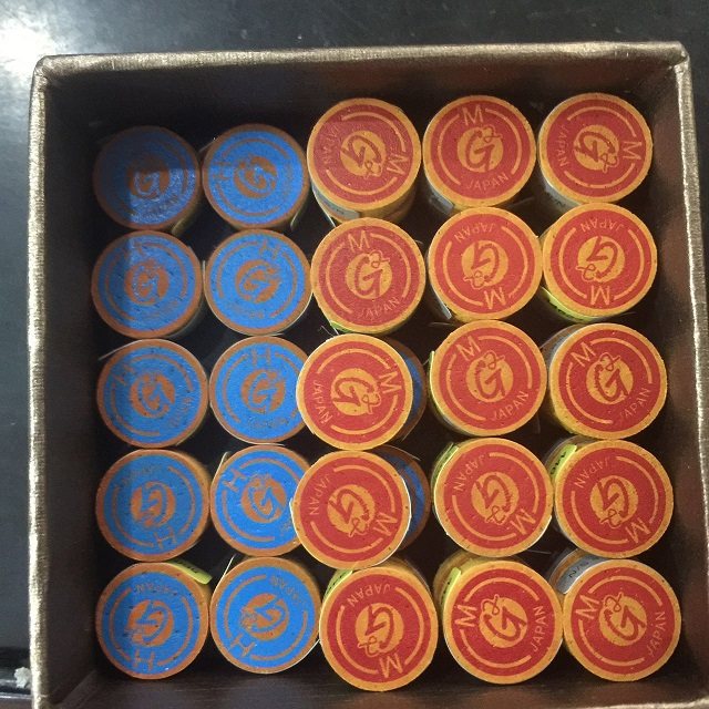 Japan G2 Professional Leather Tip 11mm 14mm Square Snooker Nine Ball Rod Leather Tip Single Price