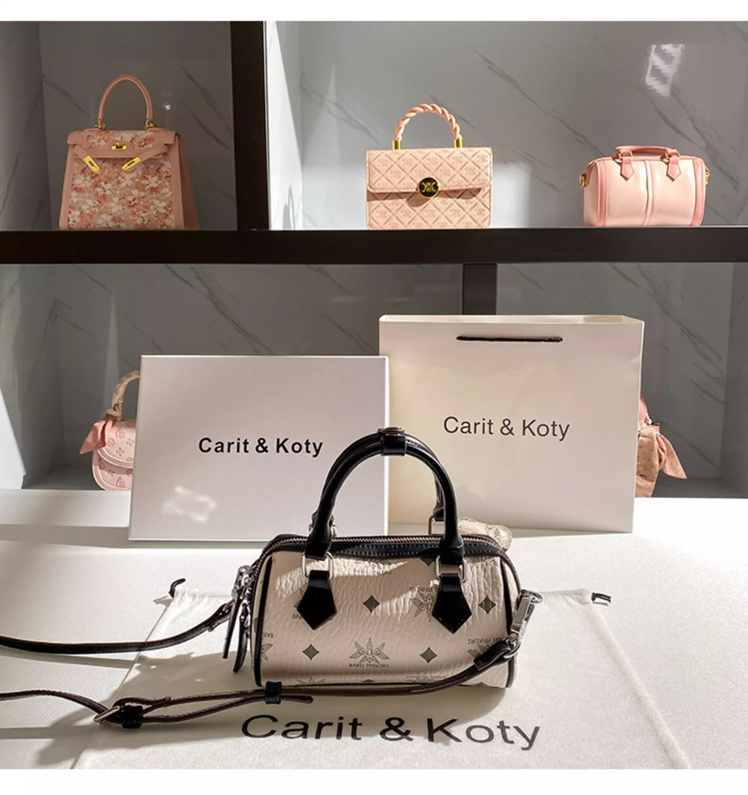 Клатч carit koty轻奢小众设计波士顿包包女2025秋季款高级感单肩枕头包 &