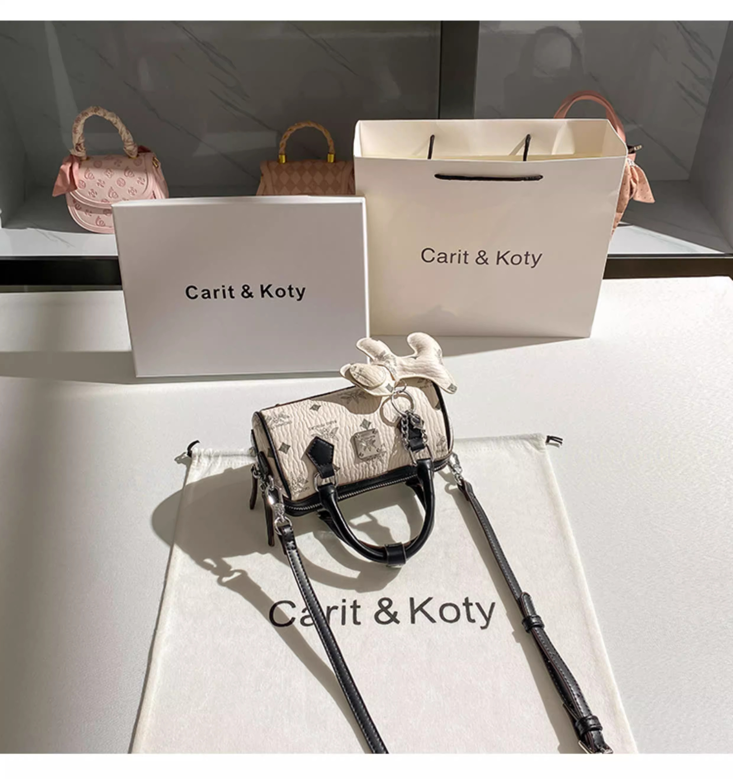 Клатч carit koty轻奢小众设计波士顿包包女2025秋季款高级感单肩枕头包 &