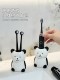 Creative Bear Toothbrush Holder Electric Toothbrush Storage Rack Bathroom Household Couple Toothbrush Organizer Ceramic Base