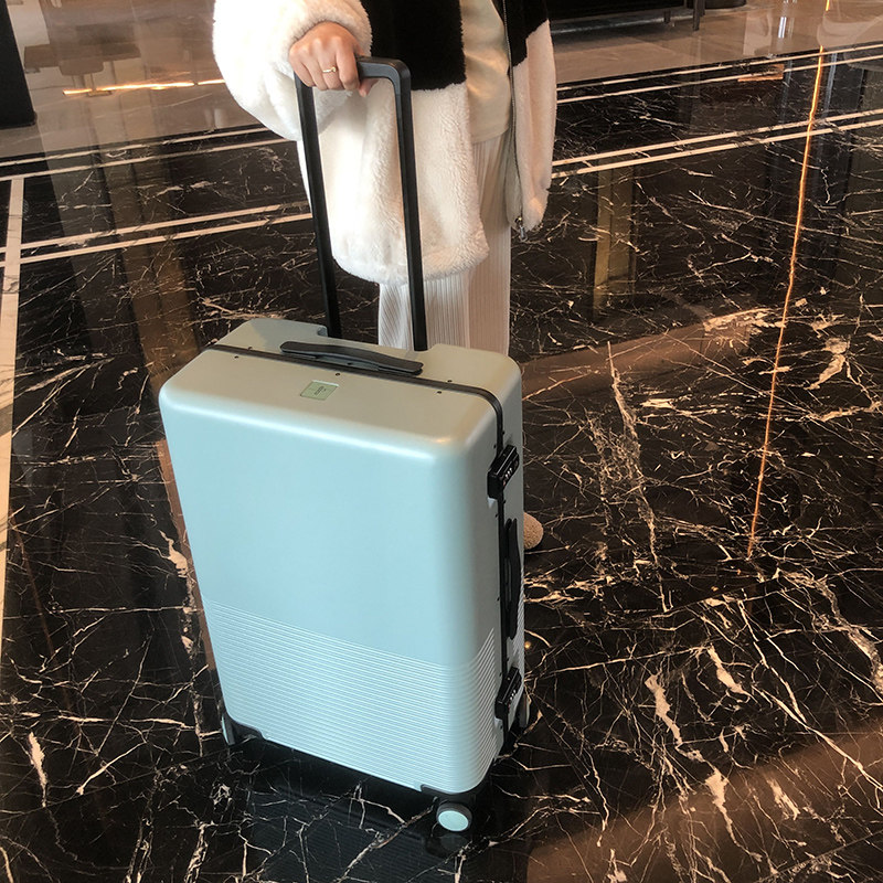 Japanese aluminum frame suitcase boarding case male 20 inch silent universal wheel consignment travel password trolley case female 26