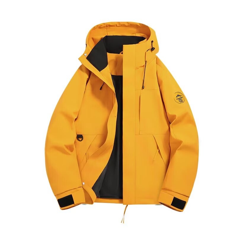 Three-In-One Outdoor Mountaineering Hooded Jacket for Men and Women, Windproof Zipper Sports Jacket, Trendy Jacket for Spring, Autumn and Winter Three-In-One Outdoor Mountaineering Hooded Jacket for Men and Women, Windproof Zipper Sports Jacket, Trendy Jacket for Spring, Autumn and Winter