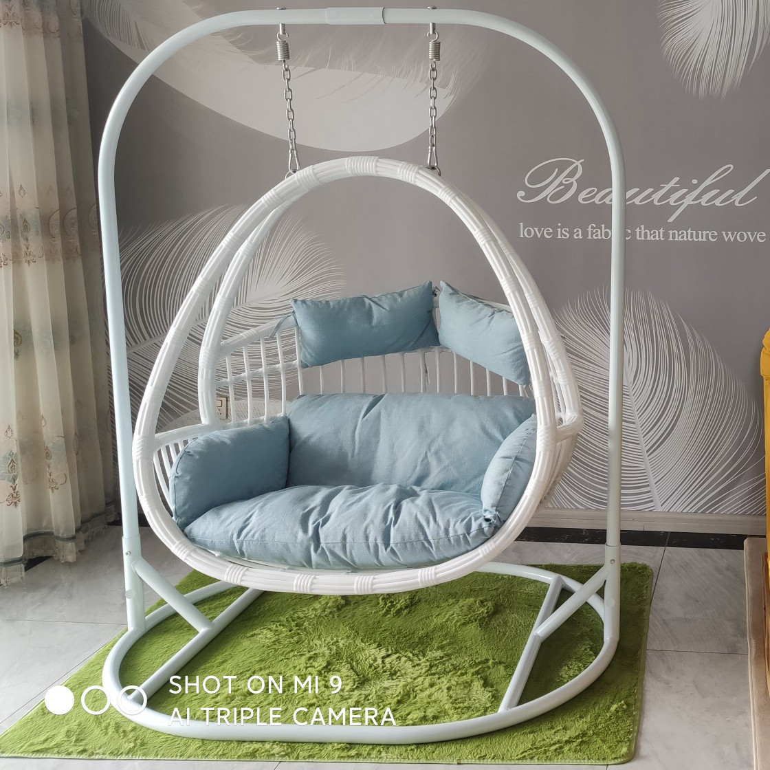 Hanging basket rattan chair lazy chair indoor hammock home hanging orchid rocking chair balcony swing cradle chair courtyard double hanging chair
