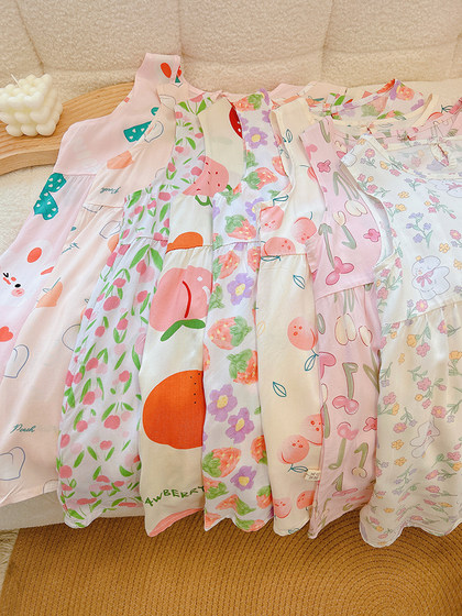 儿童绵绸裙碎花薄款连衣裙半身裙宝宝女宝夏季新款甜美风女童洋气