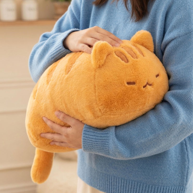 Милая лежащая кошка, подушка для девочки, спящая кукла, подушка для спящей ноги, толстая кошка, кукла для девочки, подарок на день рождения