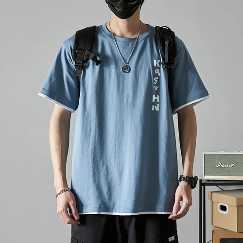 Tide, японская хлопковая трендовая футболка с коротким рукавом для отдыха, короткий рукав, коллекция 2022