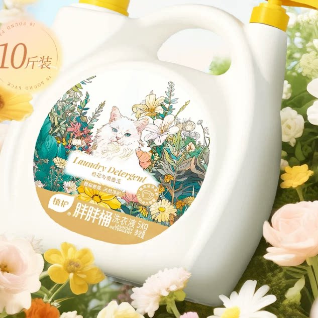 植护10斤大桶装洗衣液持久留香双头家用实惠装整箱去污渍香氛正品