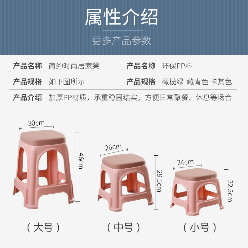 [USD 9.10] Plastic Stool Thick Rubber Home Dwarf Stool Kids Fashion ...
