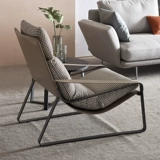 Итальянский минималистский дизайнерский повседневный стул Легкий роскошный одно -личный кожаный стул