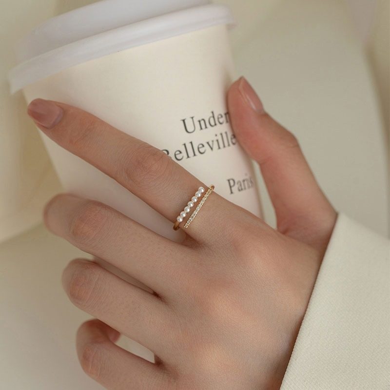 Yichan open-ended millet bead simple ring for women