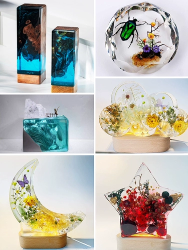 Прозрачный клей, эпоксидная смола, форма, янтарный комплект, образец ручной работы