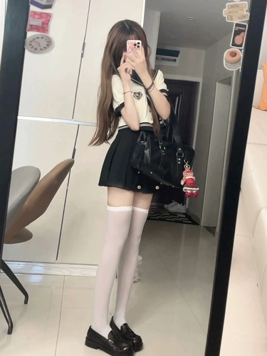 川田晴子 Студенческая юбка в складку, летний японский оригинальный комплект, короткий рукав, подходит для подростков