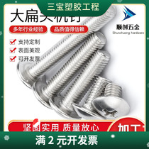 304 stainless steel large flat head cross machine nail JISB1111T mushroom head umbrella head machine nail flat round head M2-M5