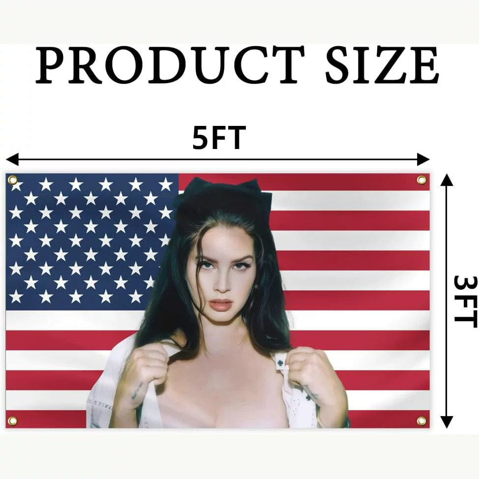 Lana De-l R-ey Lana De-Ly Флаг 3X5FT Полиэстер настенный декор