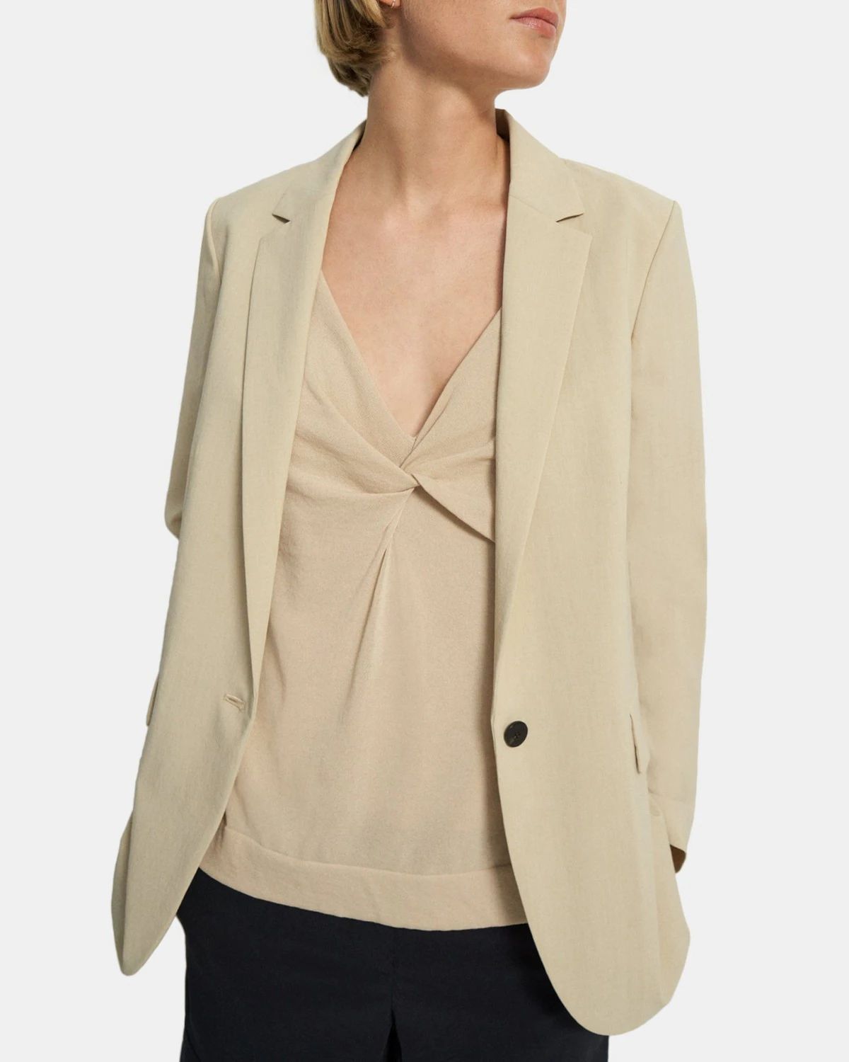 theory(セオリー) Crisp Poly Staple Blazer Bポリエステル