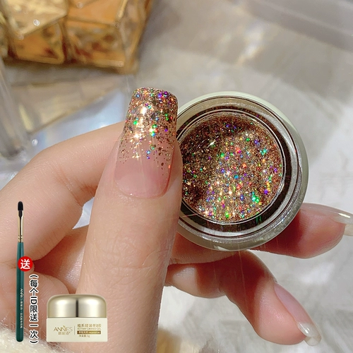 恩妮诗 Лак для ногтей для маникюра, серебряные платиновые блестки для ногтей для ногтей, новая коллекция