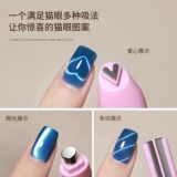 恩妮诗 Мощный магнит «кошачий глаз» в форме сердца со змеиным узором 2025, новый съемный магнит для дизайна ногтей