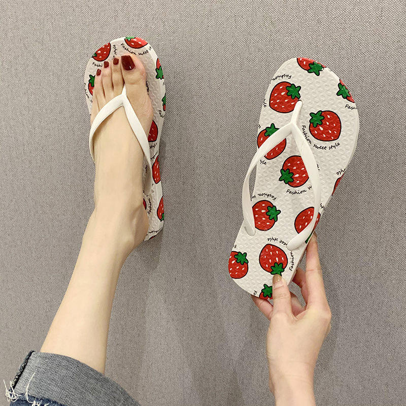 Ladies Net Red Sanya Beach Slippers Summer Super Fire Flip-Flops Women's Shoes Fashion Casual Flat Bottom Non-Slip Versatile