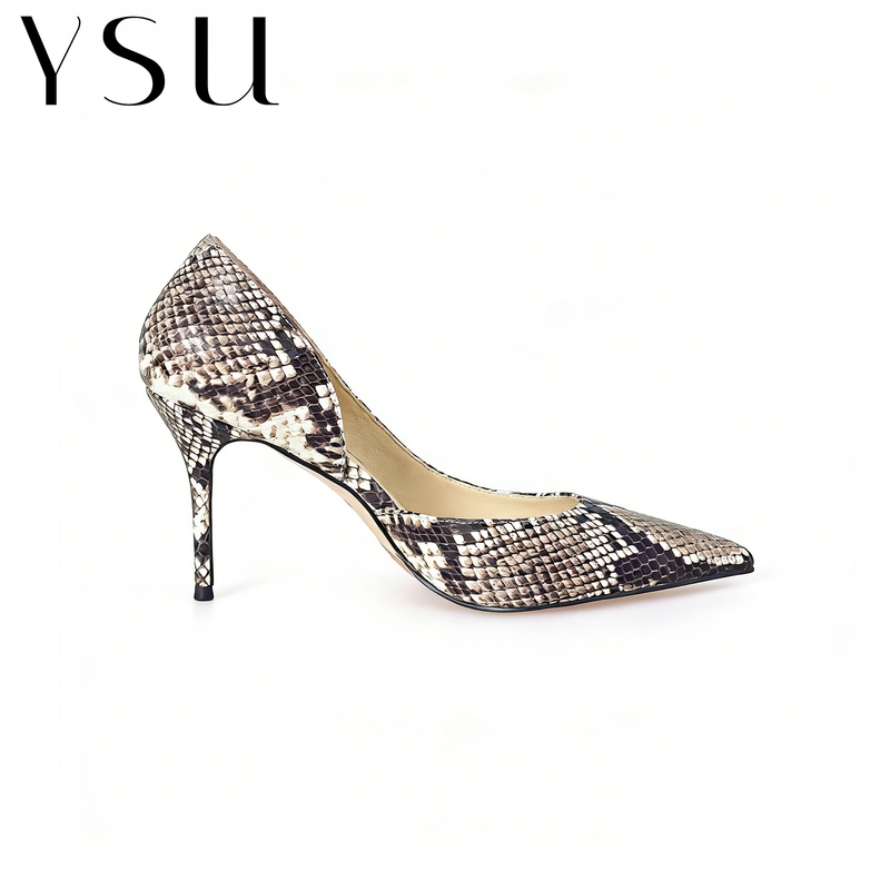 【Ysu】Snake Skin European and American Style Sexy Niche Snake Pattern Design Shallow Pointed Toe Stiletto High Heels S3203K 【Ysu】Snake Skin European and American Style Sexy Niche Snake Pattern Design Shallow Pointed Toe Stiletto High Heels S3203K