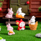 Miniature Bonsai Gardening and Landscaping Decorative Small Ornaments, Cute Little Rabbit Healing-Style Workstation Desktop Creative Decorations
