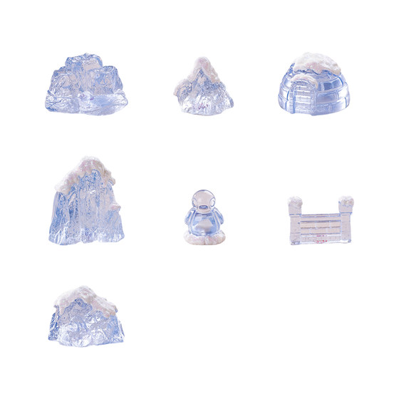 Simulated Ice and Snow Mountain Glacier Rock Ice Sculpture Miniature Ornaments DIY Snowy Scene Decoration Accessories