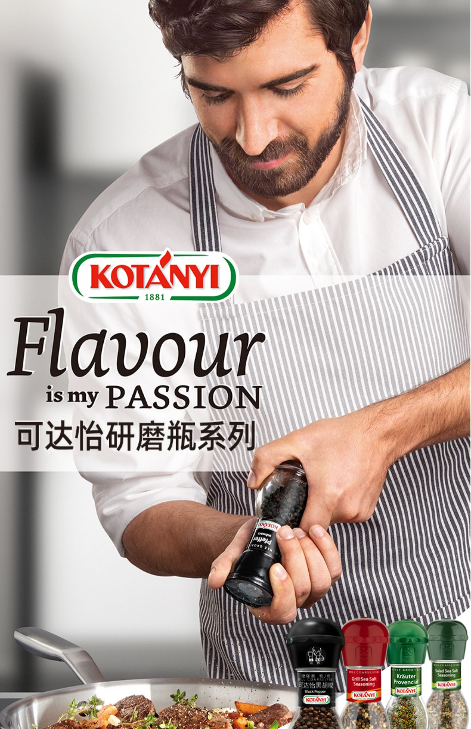 奥地利百年调味品牌 KOTANYI 可达怡 海盐烧烤复合调味料研磨瓶 45g*3瓶 天猫优惠券折后￥29.7包邮（￥79.7-50）