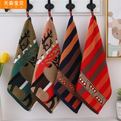 Pure Cotton Square Towel Couple's Face Towel Male and Female Student Face Towel Hanging Square Absorbent Lint-Free Handkerchief