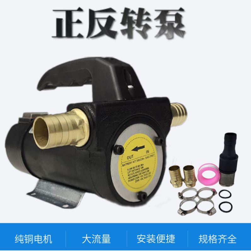 Self-priming pump diesel oil 220 oil machine V electric oil pump small pumping self-sealing gun 24v12v refueling pump self-stop pump-Taobao