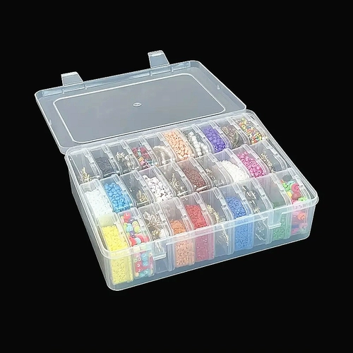 Вместительная и большая прозрачная пластиковая коробка для хранения, электронная тара для маникюра