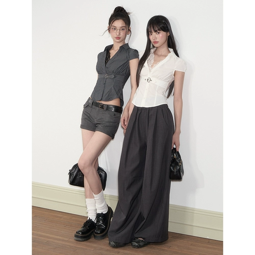 Soote Season Оригинальный кружевной ростомер для приставной кровати, рубашка, облегающий крой, изысканный стиль, яркий броский стиль, V-образный вырез