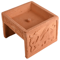 Yellow Marginal Turtle Reptile Pet Humidified Red Pottery Shelter House is a landscaping product specially designed for turtles.