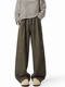 Japanese Style Simple Silhouette Scimitar Pants for Men and Women, Trendy Brand Cleanfit Loose and Drapedy Wide-Leg Versatile Casual Pants
