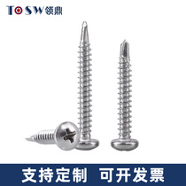 Pan head dovetail nail 304 stainless steel cross round head self-tapping self-drilling screw M3 5-M6 3 drill tail screw