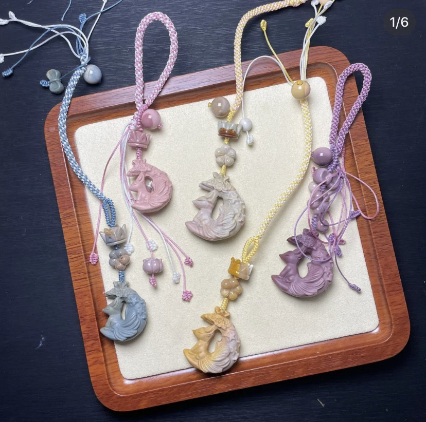 Arashan Sugar Heart Manau Colourful Jade Phantom hand-string cute Bead Milkshake Custom Pendant Bracelet Bracelet-Taobao