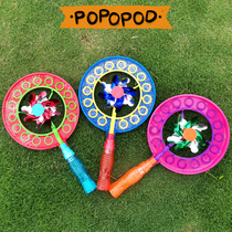 Windmill bubble machine childrens toy colorful bubble machine manual blowing bubble water stick refill non-toxic concentrate