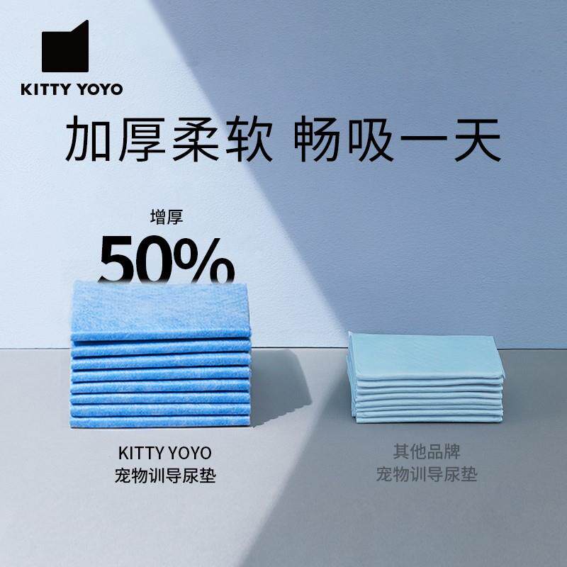 KittyYoyo pooch urine mat thickened with small blue frame urine sheet urine not wet pet kitty pee cushion absorbent cool cushion