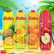 【泰国玛丽malee】混合果汁饮料1000ml*8盒