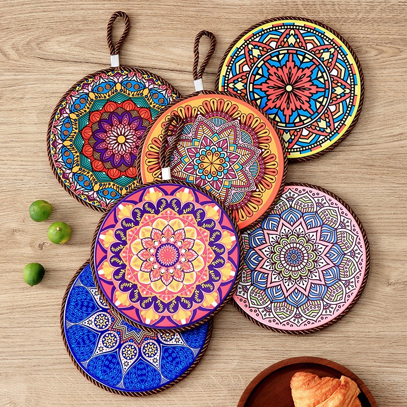 Ceramic Dining Mat Home Burn-Proof Table Mat Pan Mat Insulation Mat Anti Oil Mat Cup Mat Bowl Mat Dish Mat